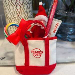 Trader Joe’s Canvas Micro Tote with Grocery Bag - Red
Perfect little gift bag.